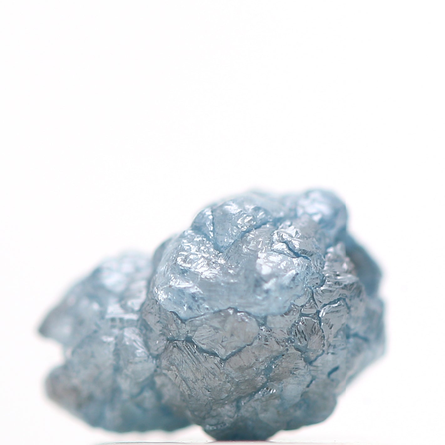 0.81 Cts Wholesale Natural Blue Diamond, Fancy Blue Color Rough Diamond Beads with 1 MM Drilled Hole