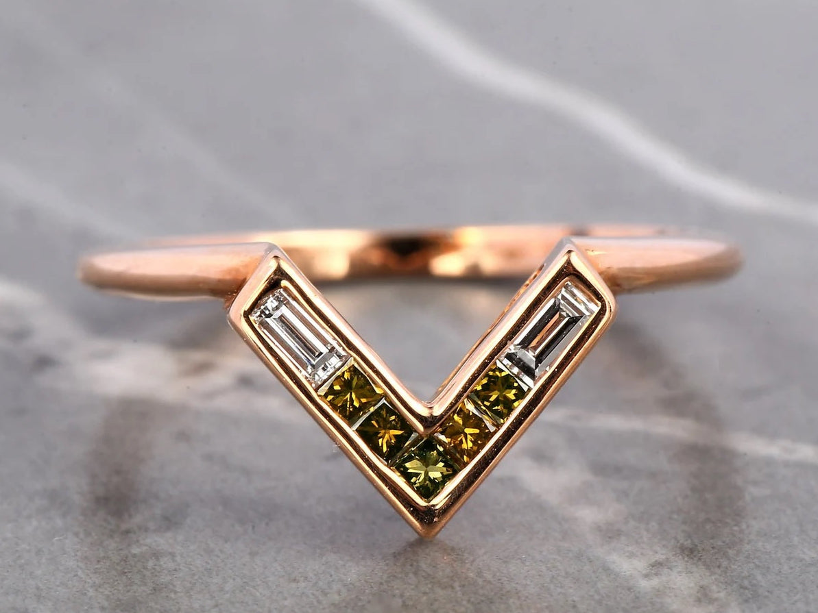 Pink Princess Diamond Ring, 14K Gold Engagement Ring, Natural Green Diamond Ring, Gift for Her