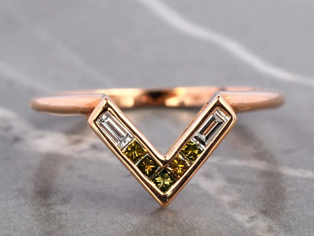 Pink Princess Diamond Ring, 14K Gold Engagement Ring, Natural Green Diamond Ring, Gift for Her