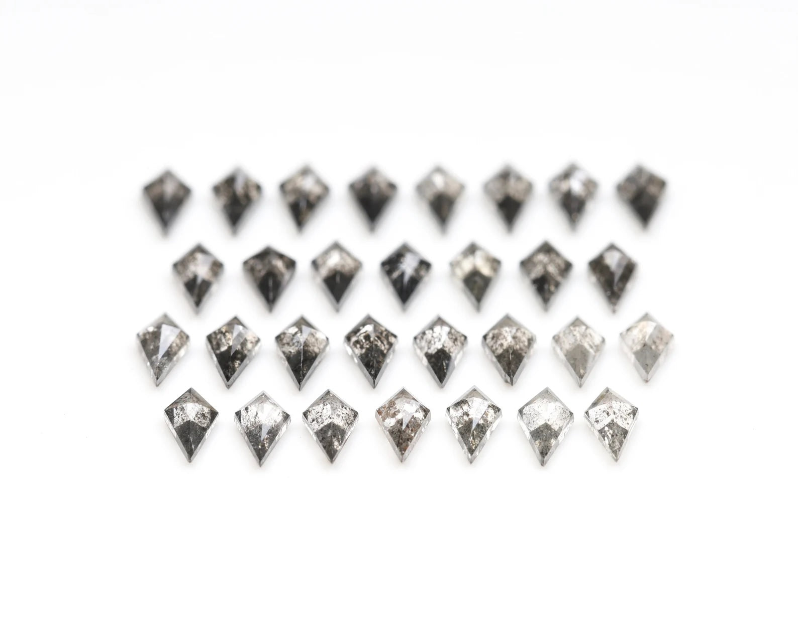 1.00 ct Natural Salt and Pepper Diamond – Kite Cut, 4.0 x 2.0 mm Loose Gemstone for Jewelry