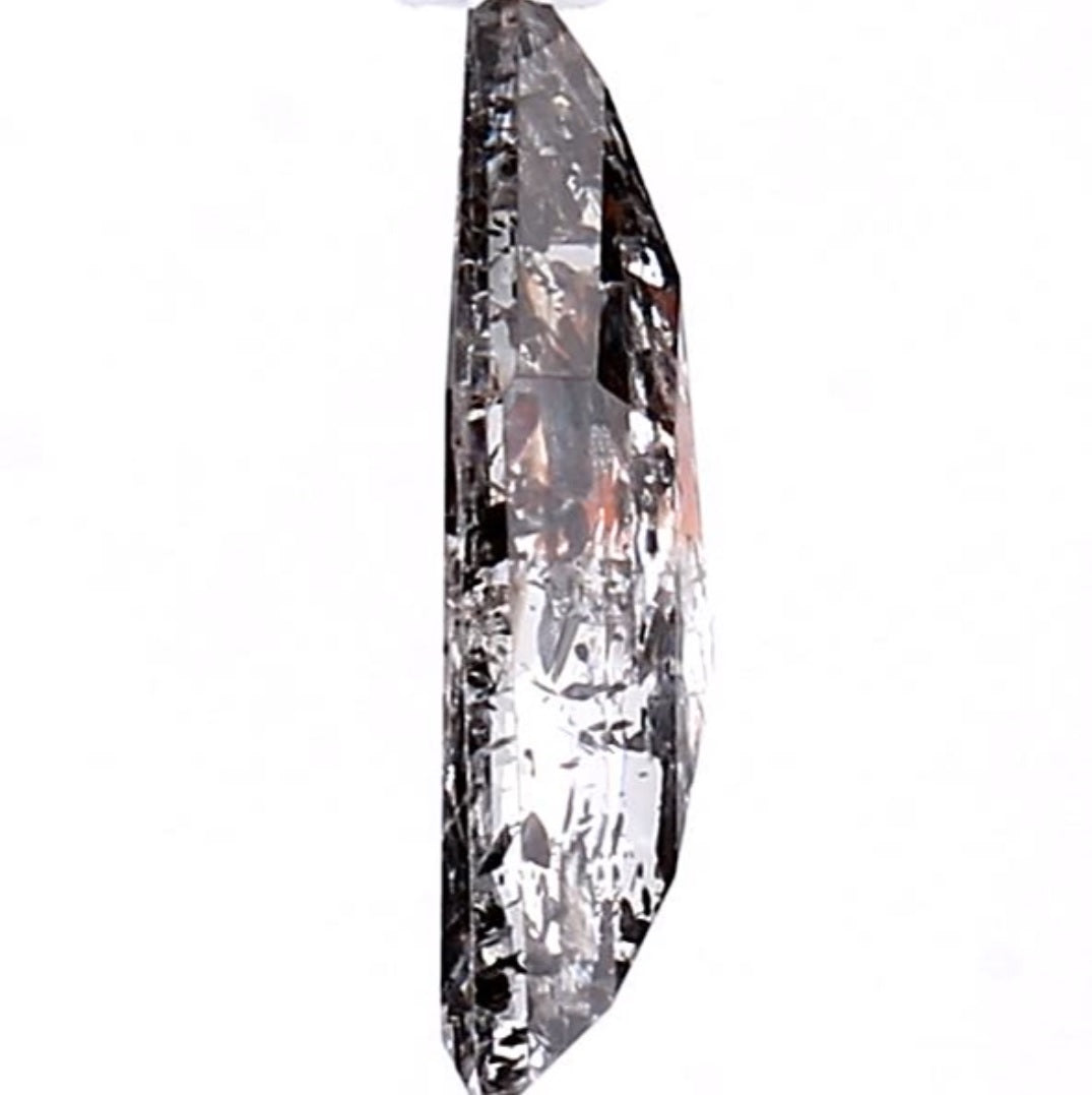 1.63 Carat Salt and Pepper Diamond, Natural Gray Color Shield Loose Diamond for Engagement Ring