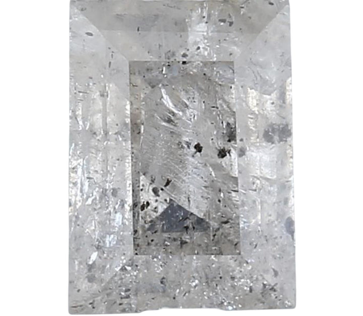 1.32 Carat Salt and Pepper Diamond, Natural Gray Color Baguette Loose Diamond for Engagement Ring