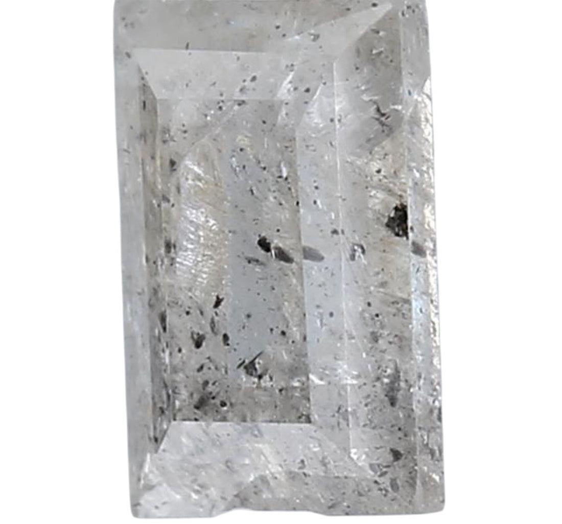 1.32 Carat Salt and Pepper Diamond, Natural Gray Color Baguette Loose Diamond for Engagement Ring
