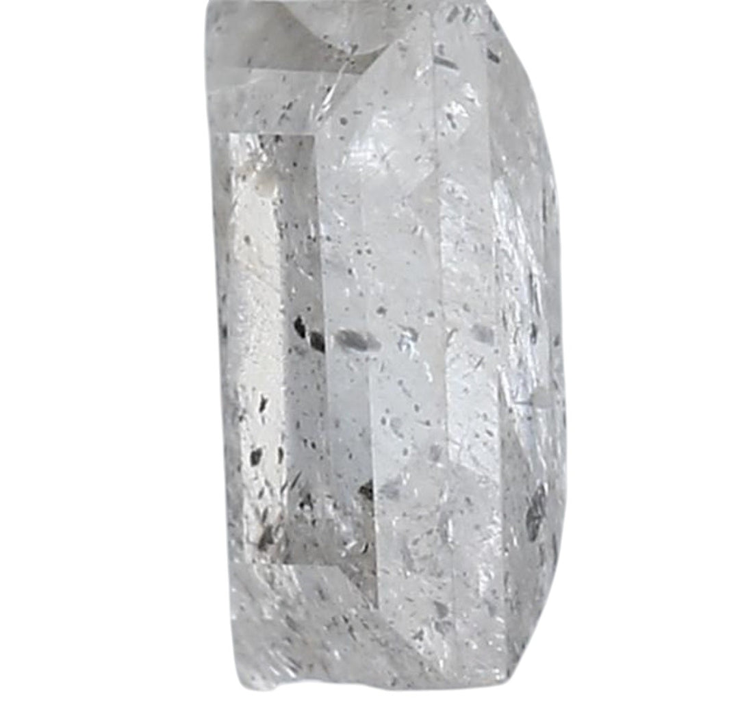 1.32 Carat Salt and Pepper Diamond, Natural Gray Color Baguette Loose Diamond for Engagement Ring