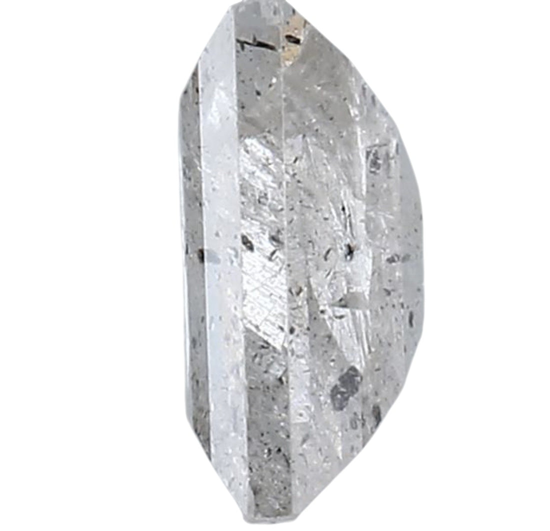 1.32 Carat Salt and Pepper Diamond, Natural Gray Color Baguette Loose Diamond for Engagement Ring