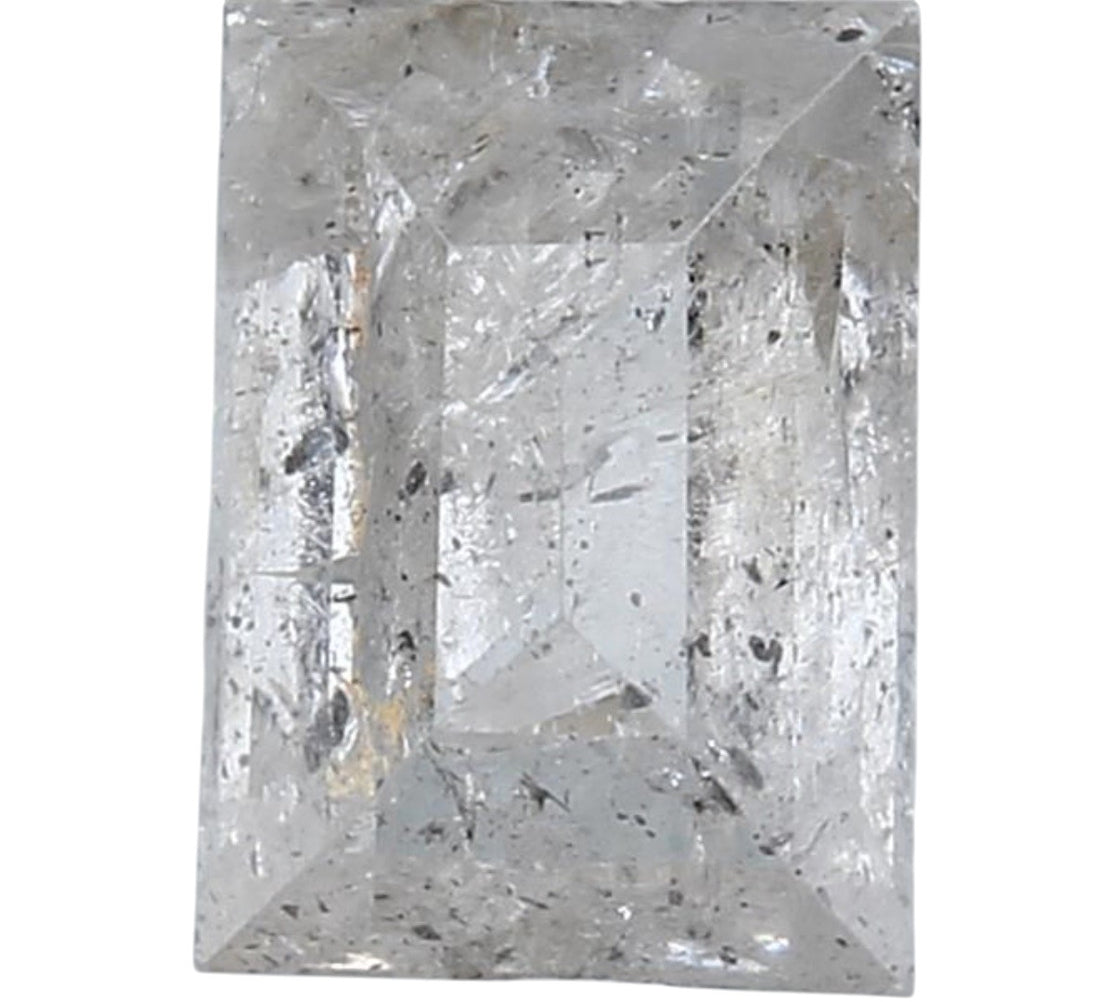 1.32 Carat Salt and Pepper Diamond, Natural Gray Color Baguette Loose Diamond for Engagement Ring