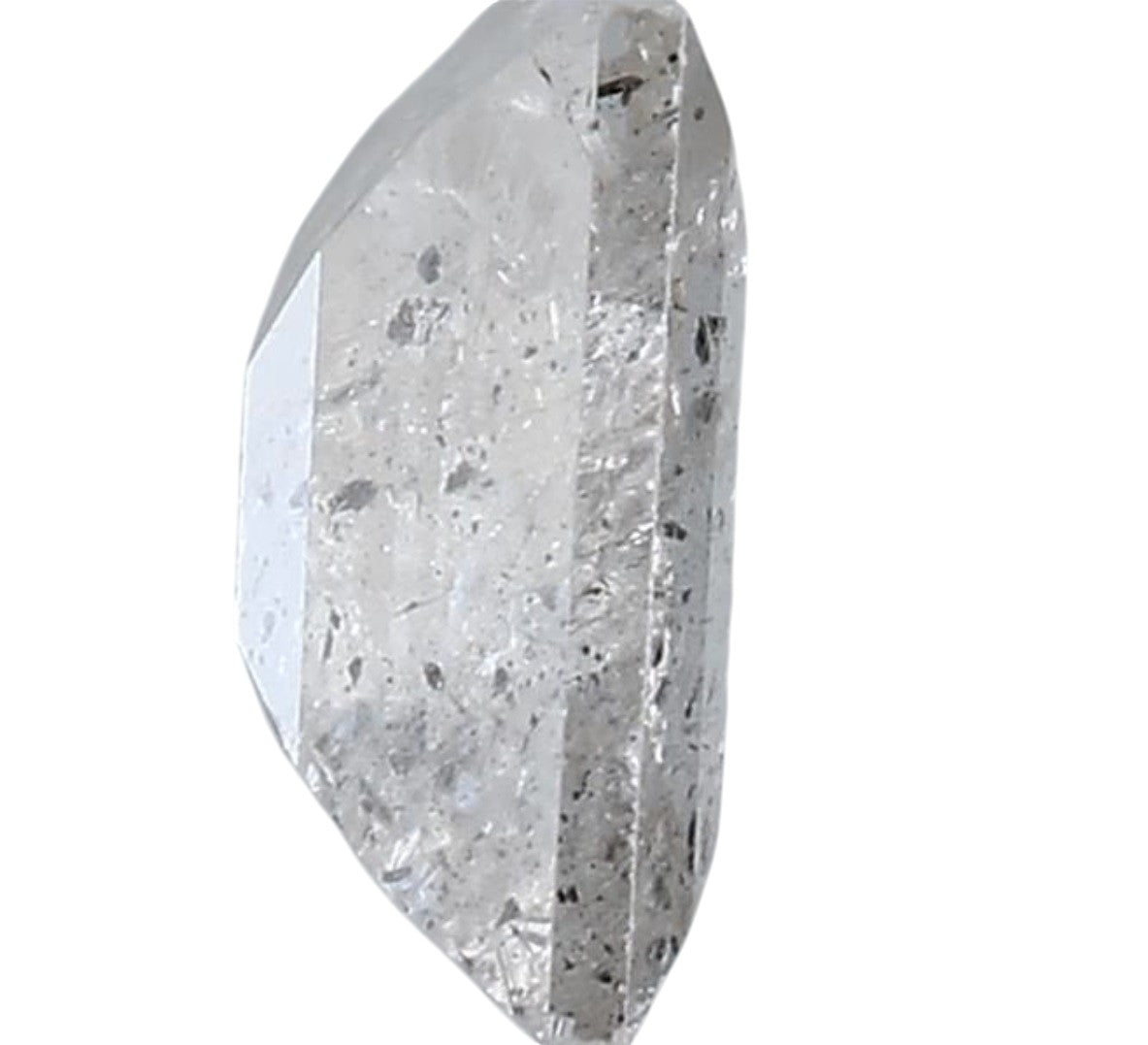 1.32 Carat Salt and Pepper Diamond, Natural Gray Color Baguette Loose Diamond for Engagement Ring