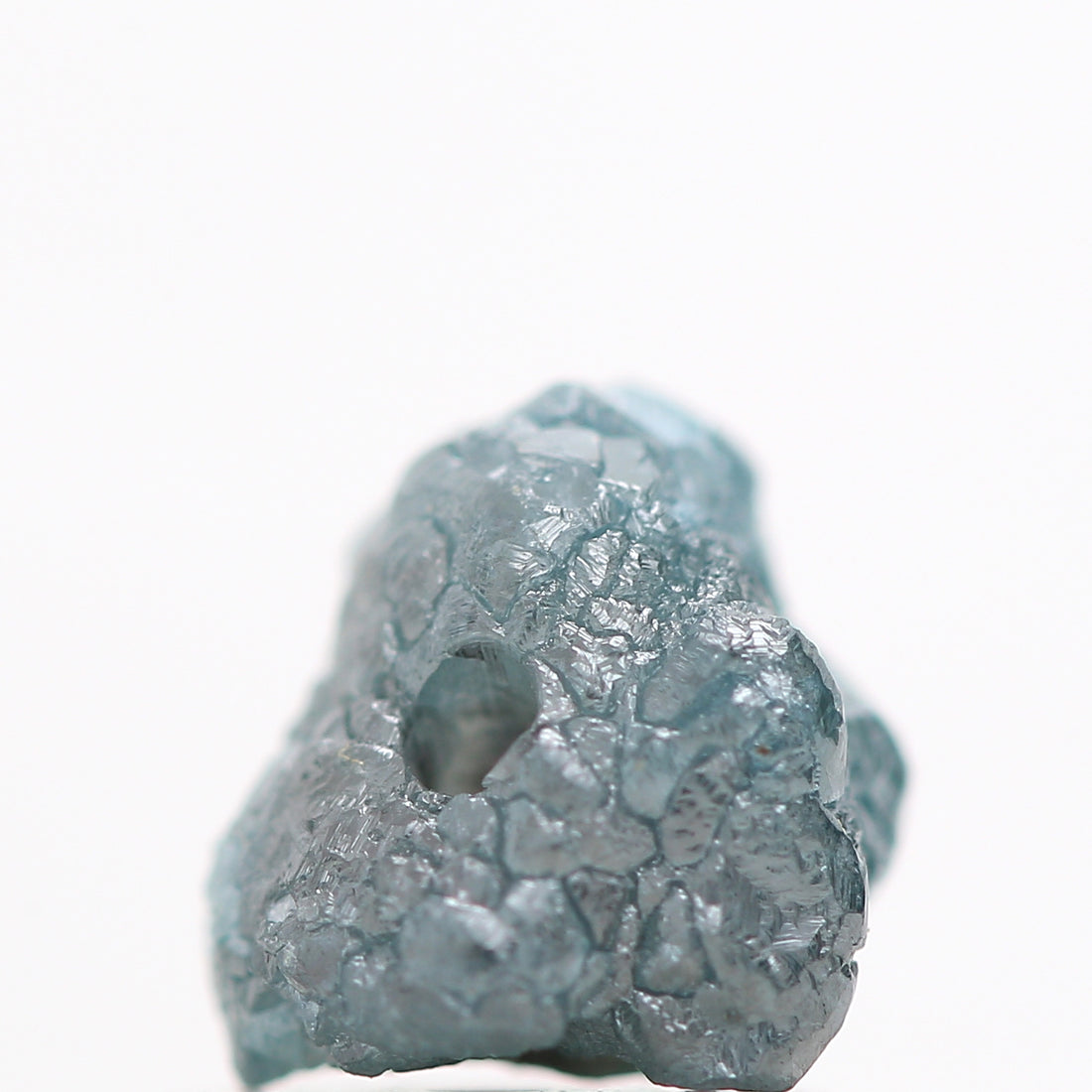 Blue Diamond, Fancy Blue Color Rough Diamond Beads Wt 1 MM Drilled Hole, 0.96 Carat