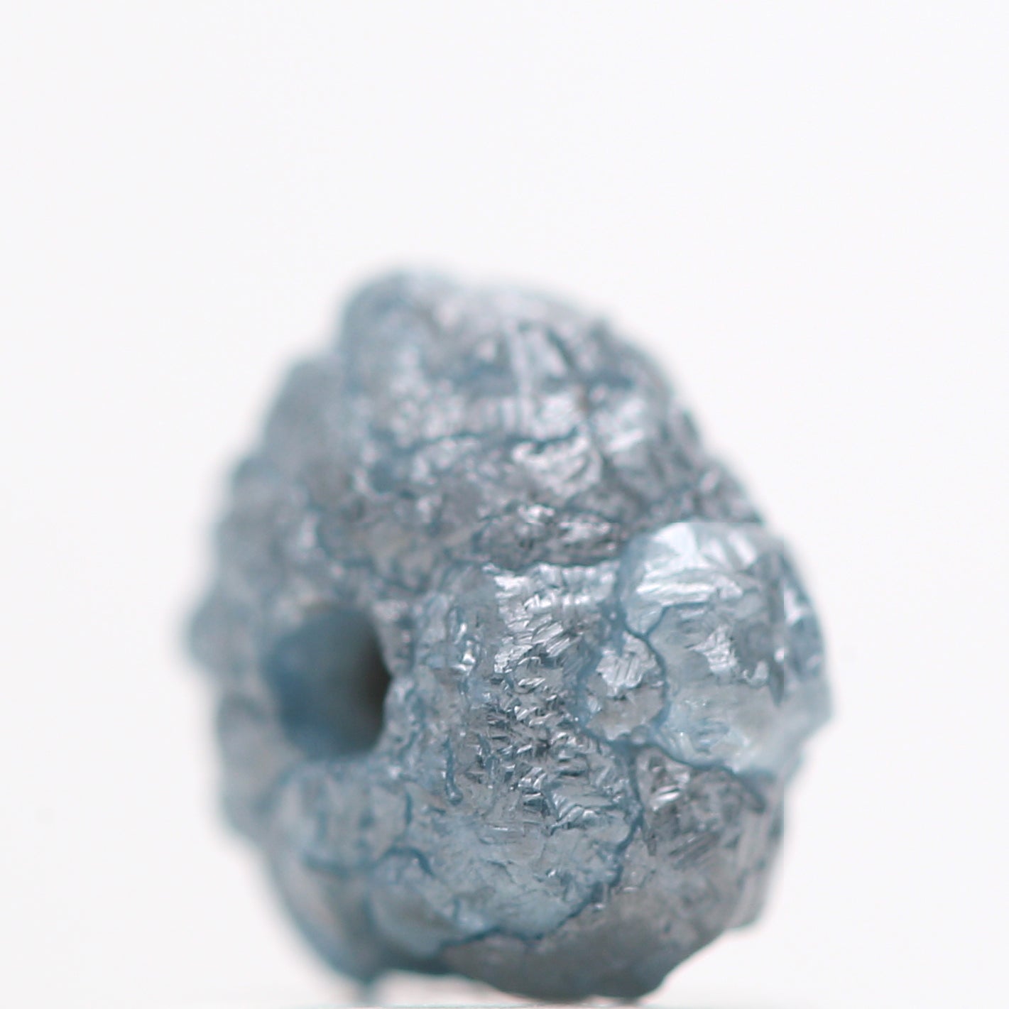 1.01 Ct Natural Blue Raw Rough Loose Diamond Beads with Drilled Hole for Jewelry