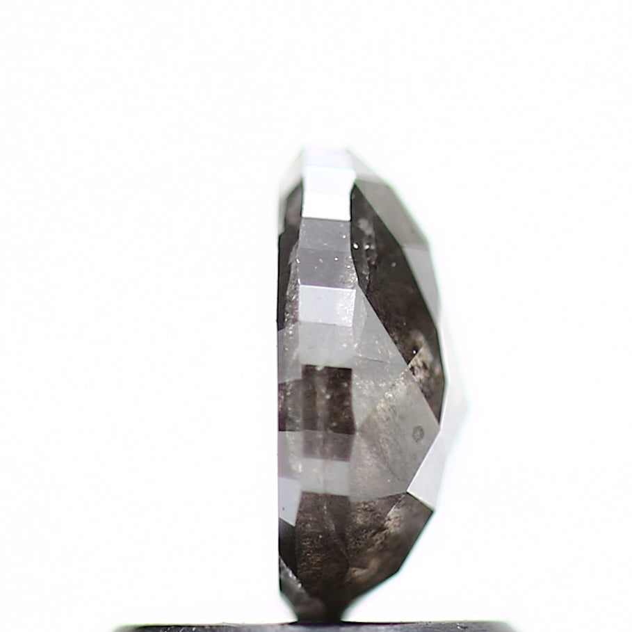 Salt and Pepper Diamond, 0.87 Ct Natural Gray Color Pear Cut Loose Diamond for Engagement Ring Jewelry