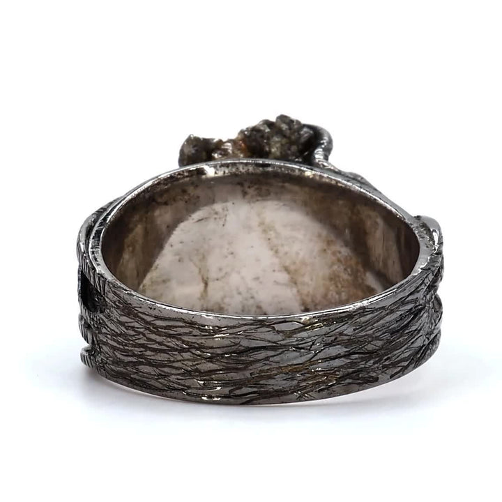 6.27 Ct Raw Diamond Ring, 14K Gold Engagement Ring, Natural Rough Gray Diamond Ring, Gift for Her