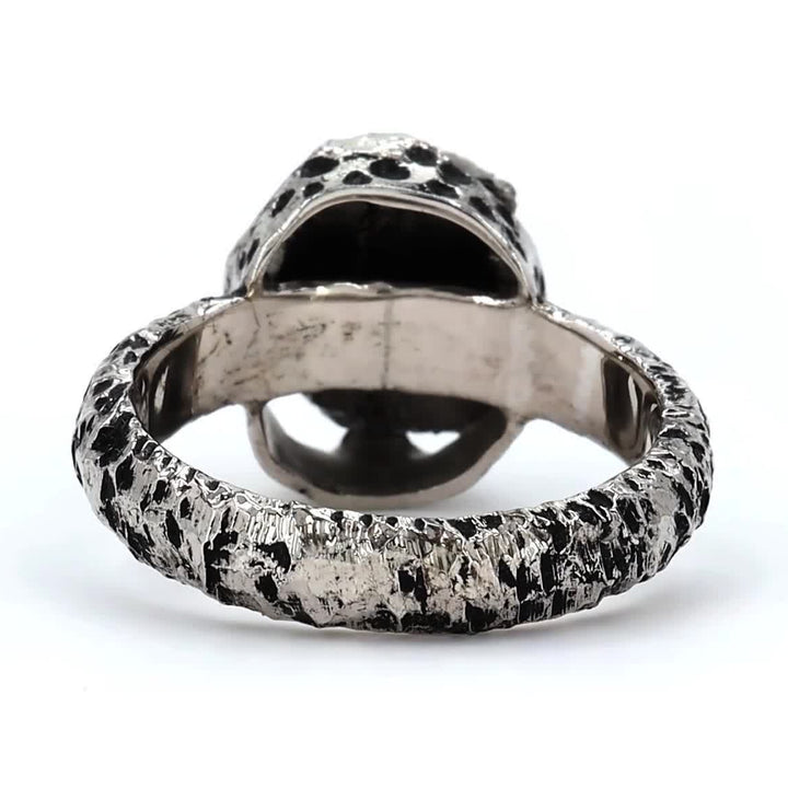 4.82 Ct Raw Diamond Ring, 14K Gold Engagement Ring, Natural Rough Gray Diamond Ring, Gift for Her