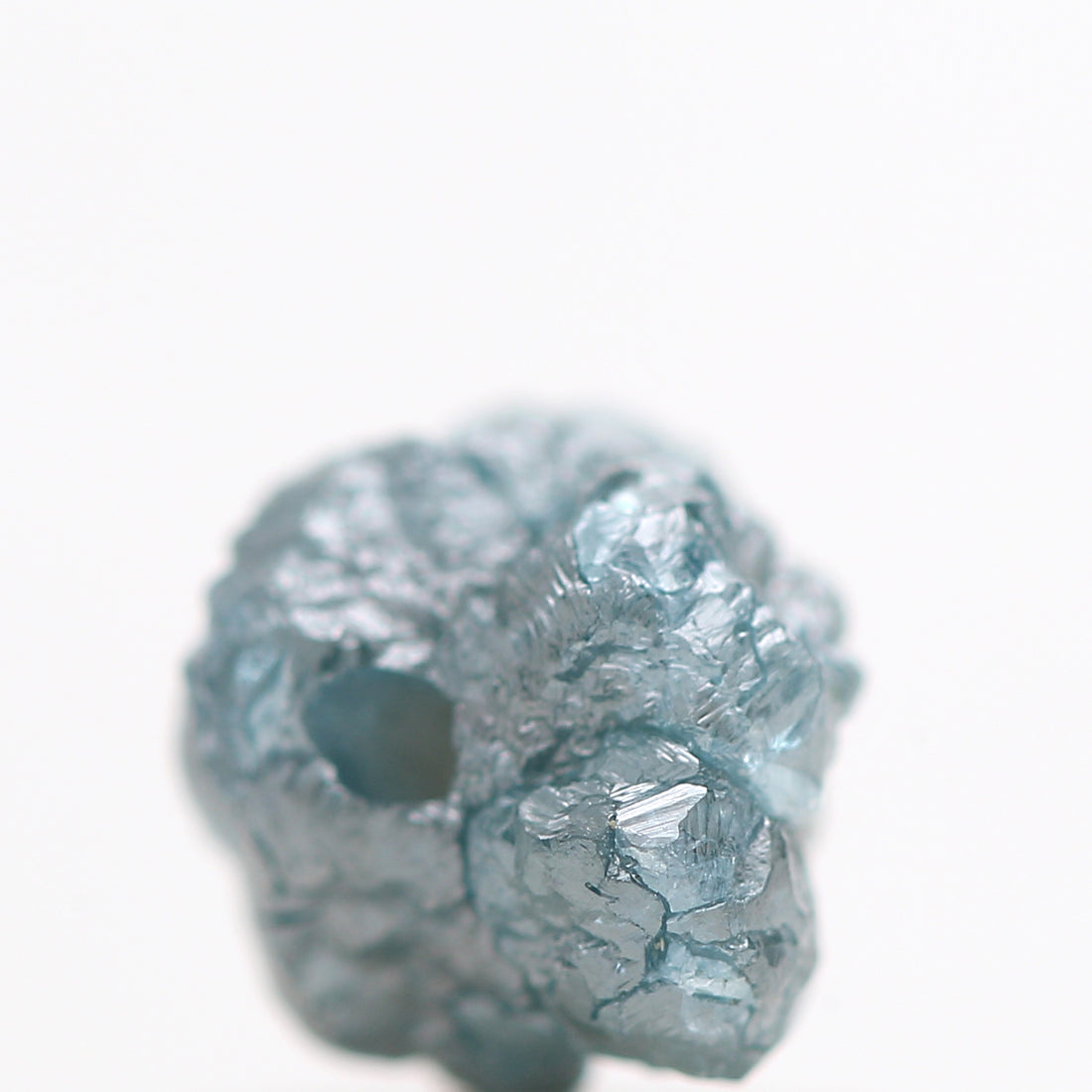 1.02 Cts Rare Natural Blue Loose Rough Diamond Beads with 1 MM Drilled Hole