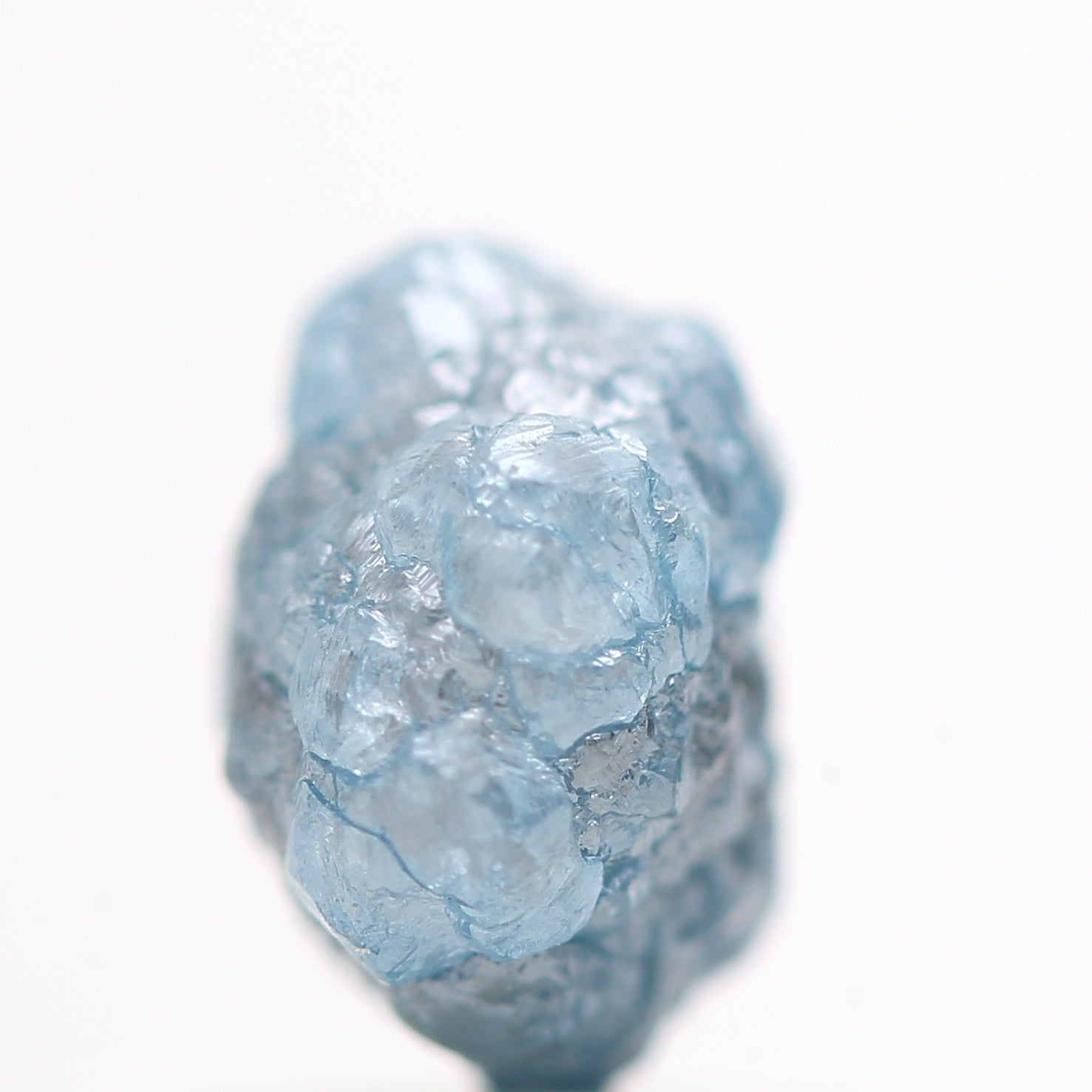 1.39 Carat Fancy Blue Color Rough Diamond Beads with 1 MM Drilled Hole, Natural Loose Diamonds