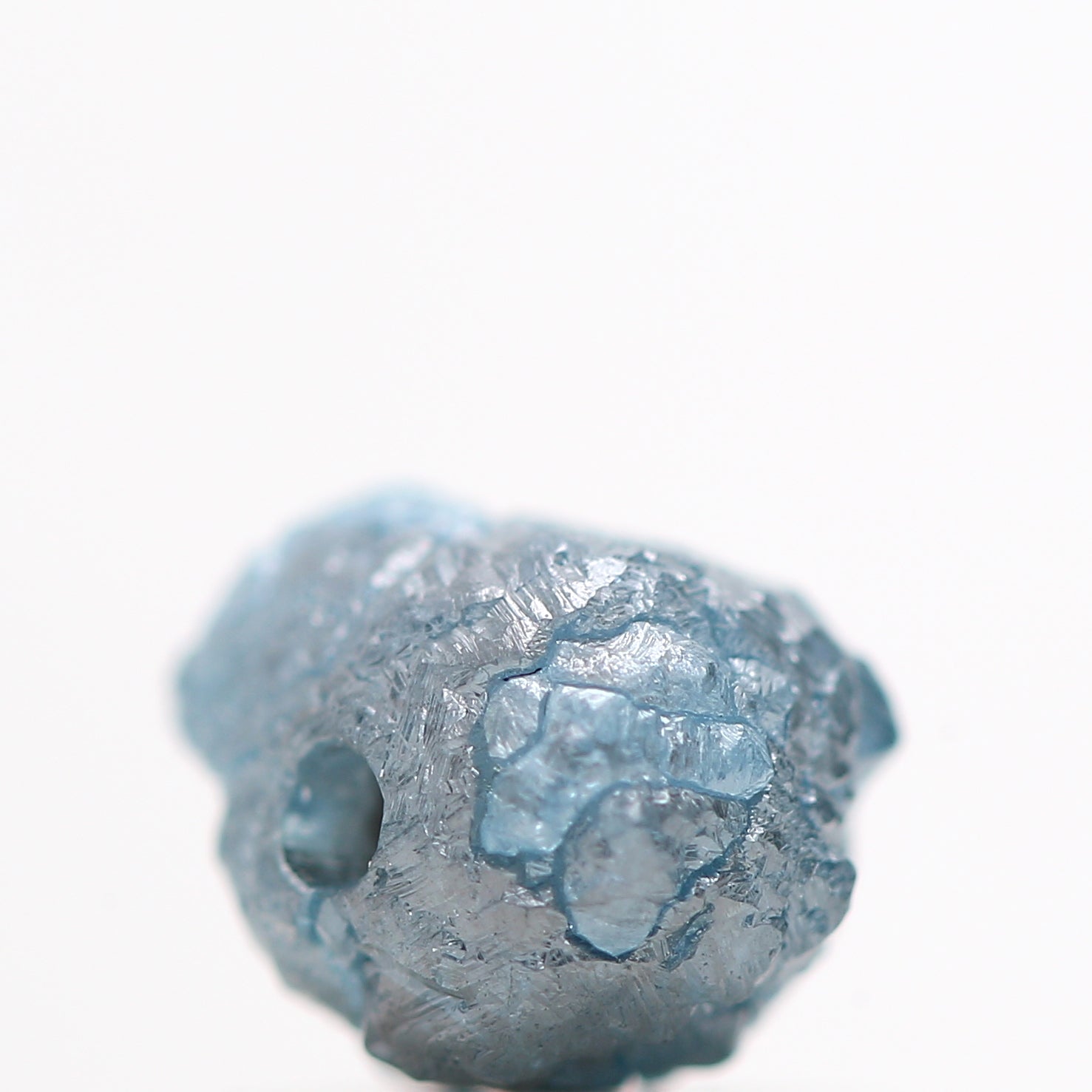 0.86 Ct Conflict Free Natural Blue Rough Loose Diamond Wt Drilled Hole