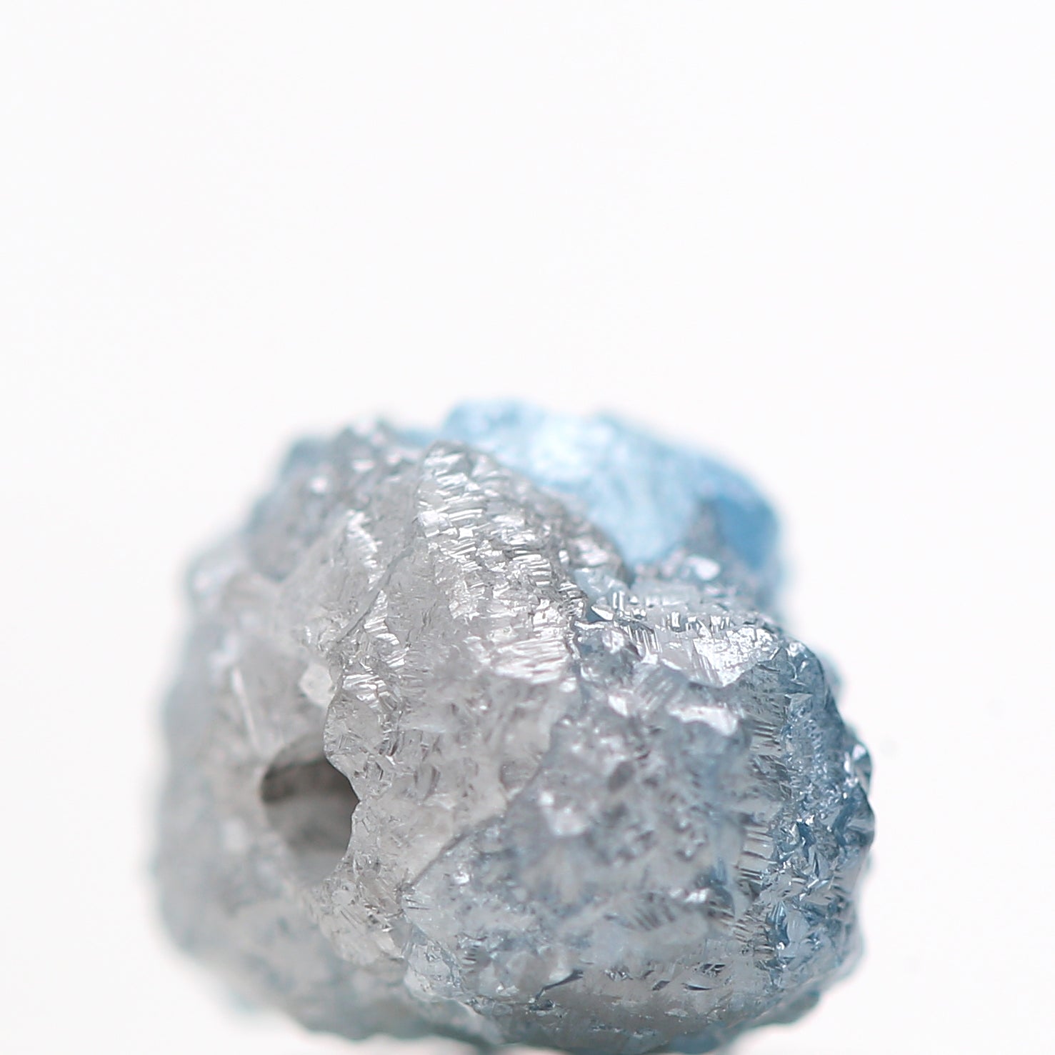 1.35 Cts Superb Natural Blue Rough Diamond Beads with 1 MM Drilled Hole