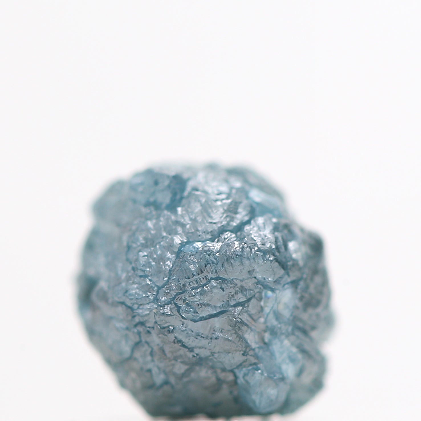 1.08 TCW Fancy Blue Color Rough Diamond Beads with 1 MM Drilled Hole