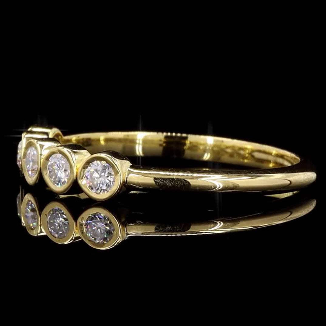 14k Gold White Diamond Ring, Natural Round Diamond Cluster, Unique Yellow Gold Jewelry, Rare Brilliant Cut Diamond Engagement Ring, Gift for Her