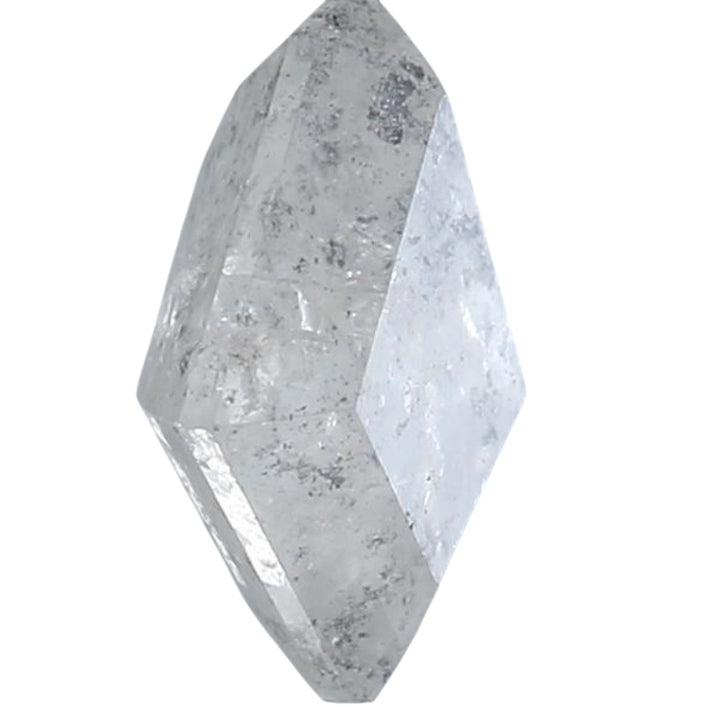 1.35 Carat Salt and Pepper Diamond, Natural Gray Color Kite Loose Diamond for Engagement Ring