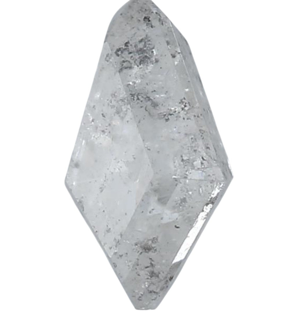 1.35 Carat Salt and Pepper Diamond, Natural Gray Color Kite Loose Diamond for Engagement Ring