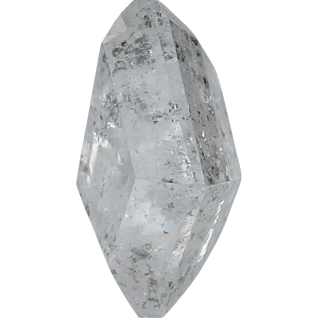 1.35 Carat Salt and Pepper Diamond, Natural Gray Color Kite Loose Diamond for Engagement Ring