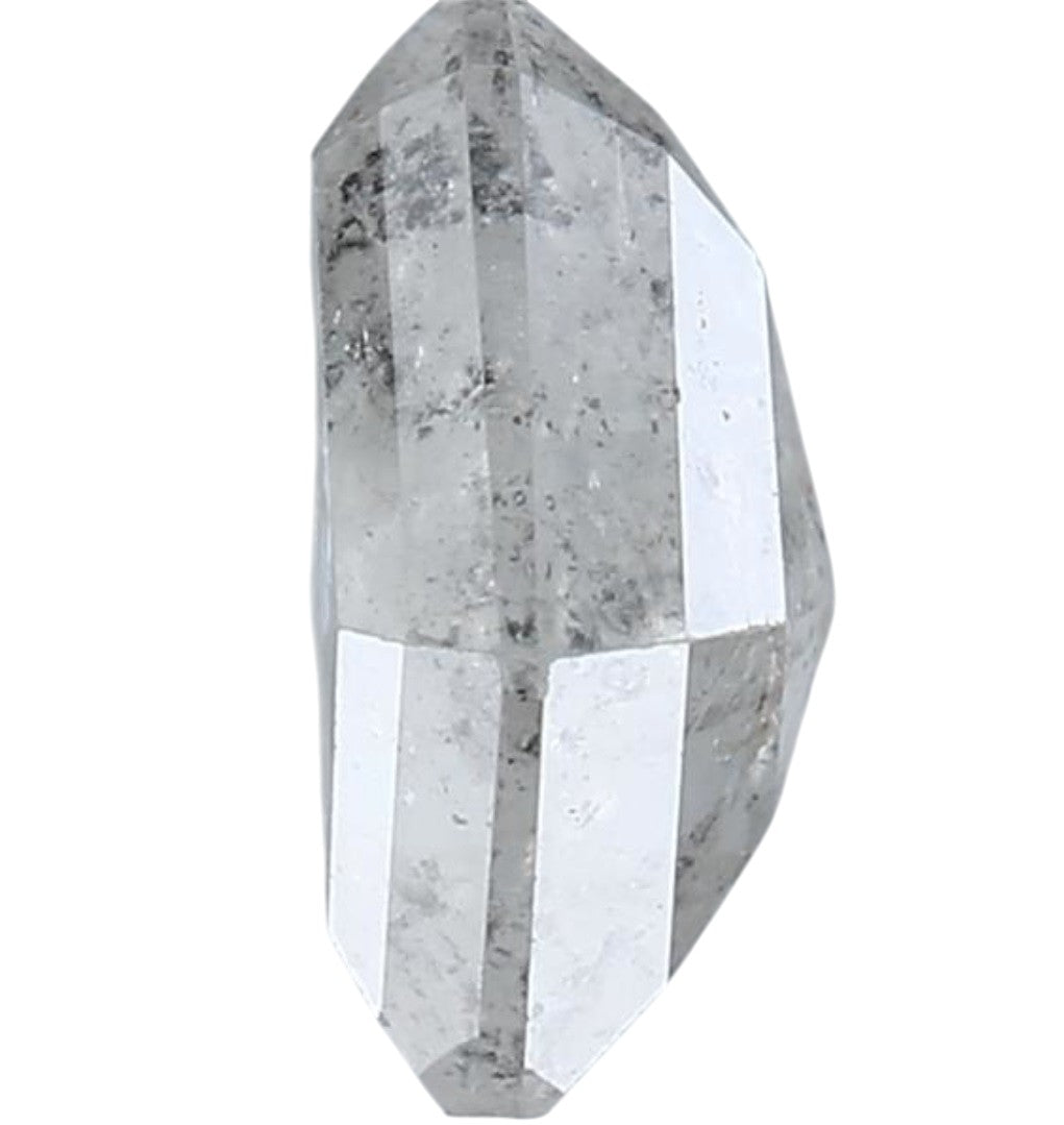 1.35 Carat Salt and Pepper Diamond, Natural Gray Color Kite Loose Diamond for Engagement Ring