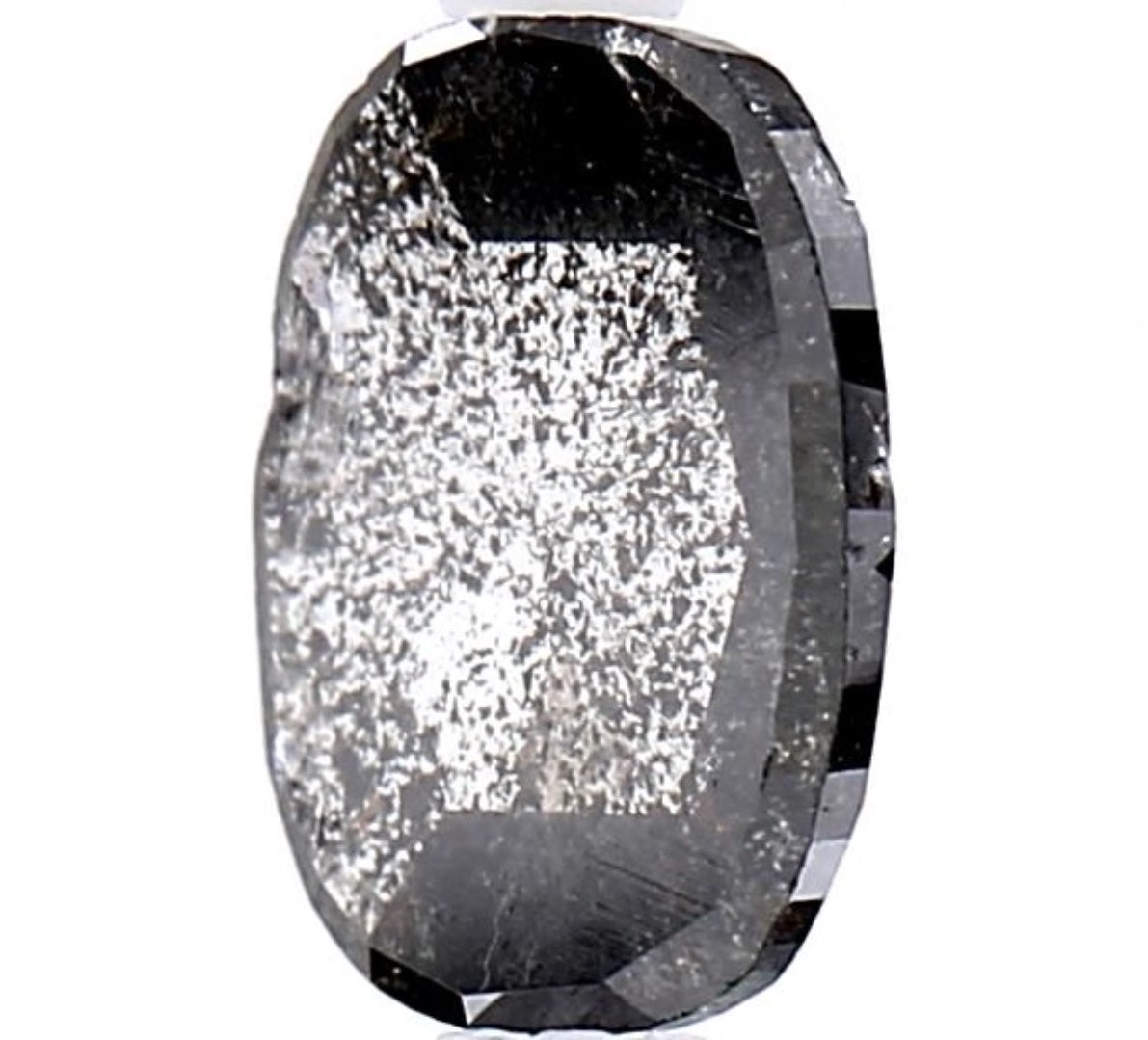 1.05 Carat Salt and Pepper Diamond, Natural Gray Color Oval Loose Diamond for Engagement Ring