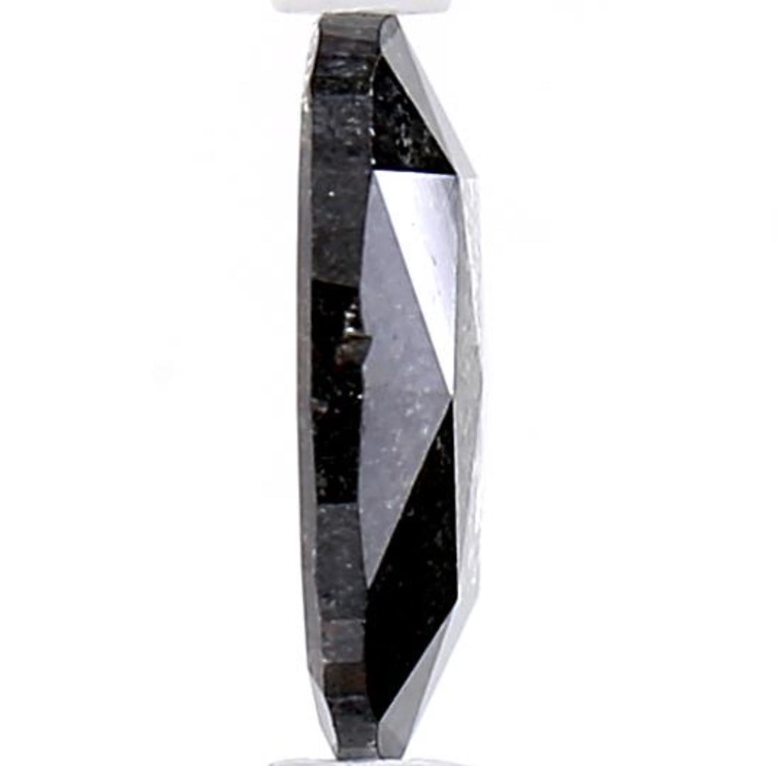 1.05 Carat Salt and Pepper Diamond, Natural Gray Color Oval Loose Diamond for Engagement Ring