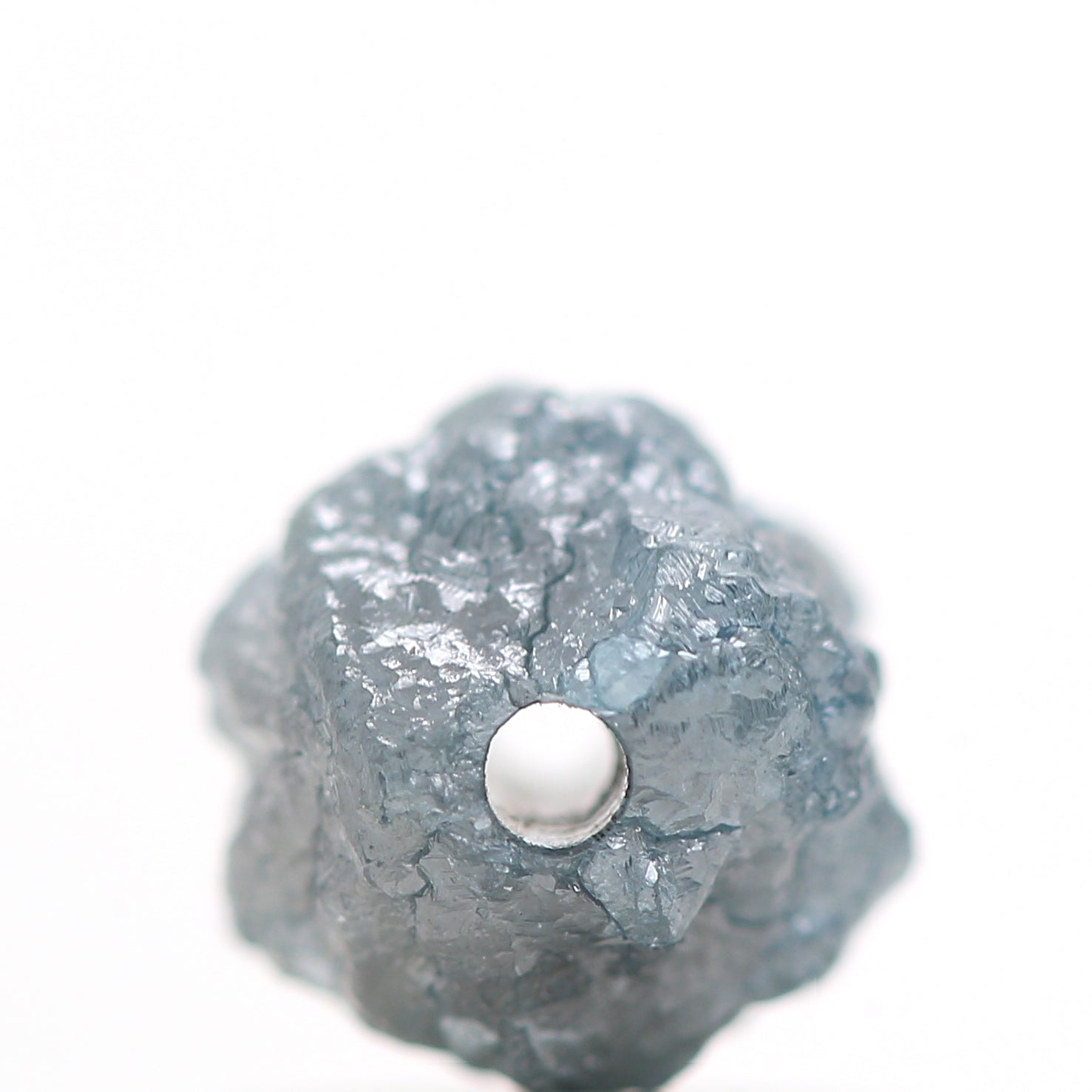 1.10 Carats Unique Natural Blue Diamond , Fancy Blue Color Rough Diamond Beads with 1 MM Drilled Hole, Natural Loose Diamonds, Blue Diamond