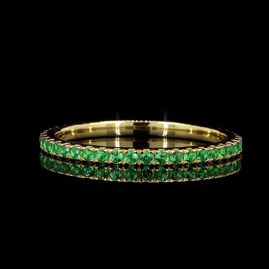 Natural Green Round Diamond 14k Gold Ring, Raw Diamond Dainty Ring, Handmade Vintage Gold Jewelry, Eternity Cluster Ring, Gift for Her