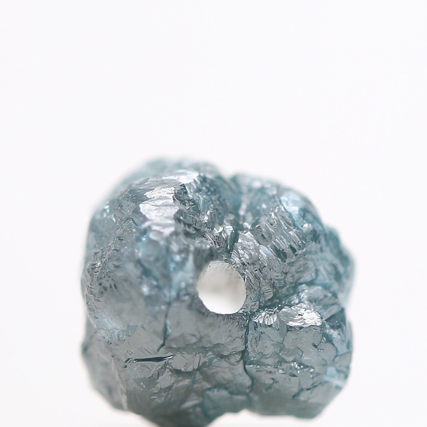 1.02 Cts Rare Natural Blue Loose Rough Diamond Beads with 1 MM Drilled Hole
