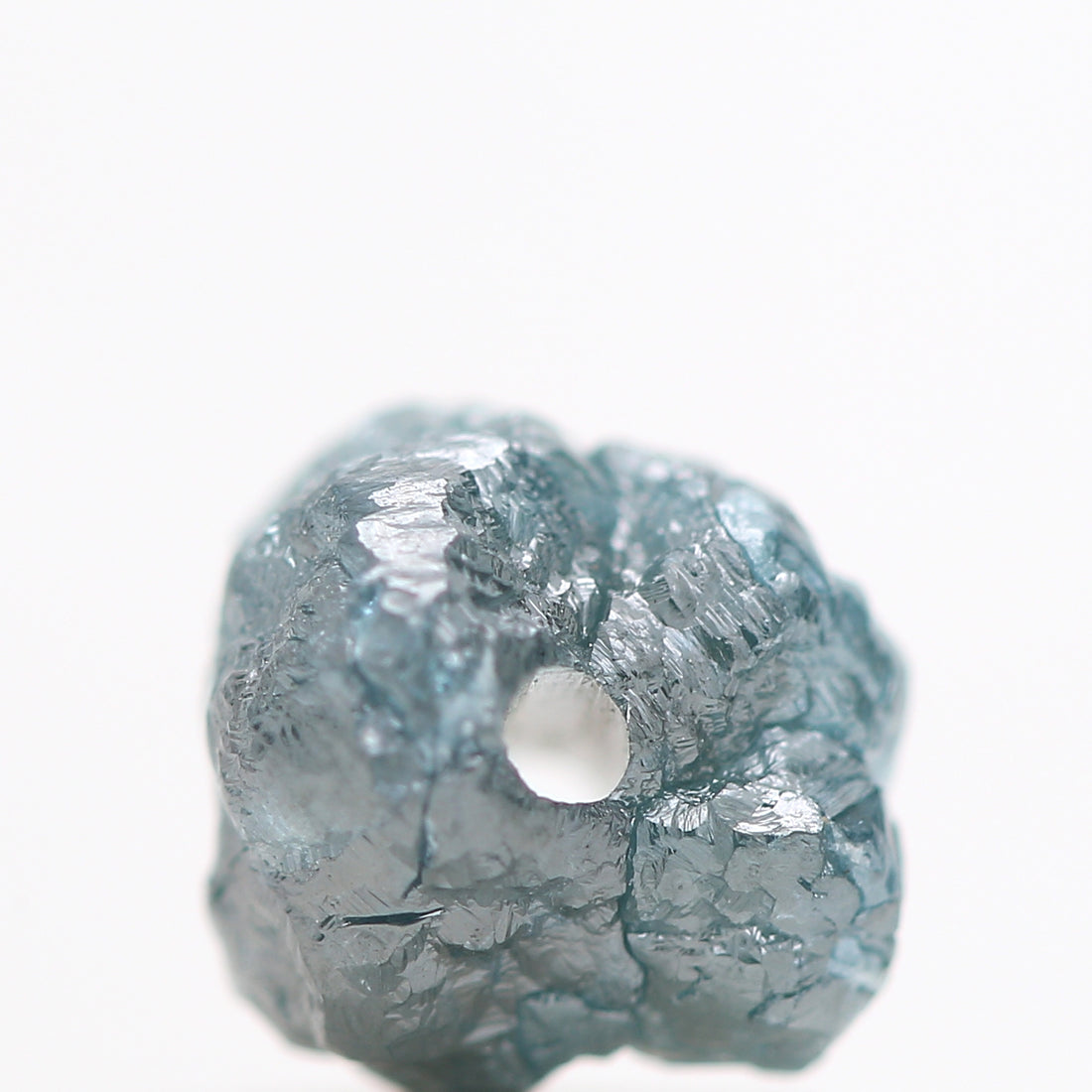 1.02 Cts Rare Natural Blue Loose Rough Diamond Beads with 1 MM Drilled Hole