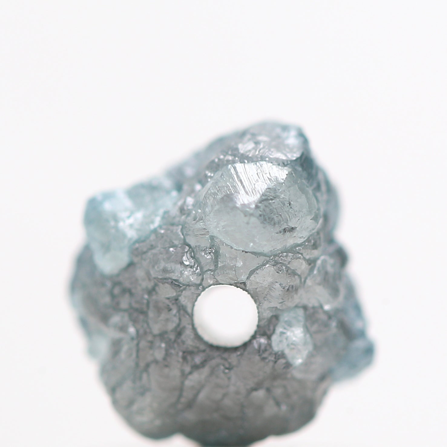 1.08 Carat Natural Blue Rough Diamond Beads wt 1.00 MM Drilled Hole, Natural Loose Diamond