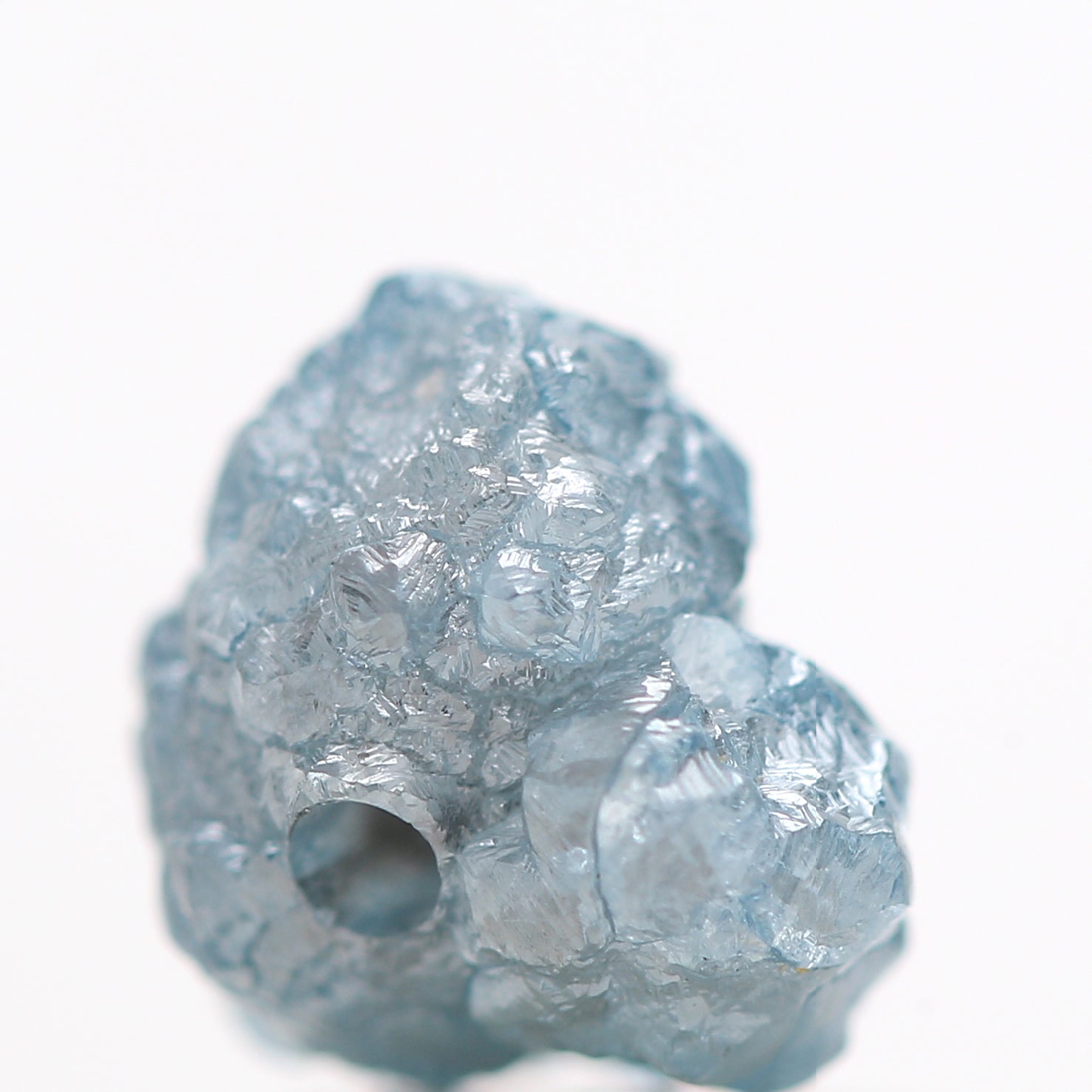 1.31 Cts Gorgeous Natural Blue Rough Loose Diamond Beads wt 1 MM Drilled Hole