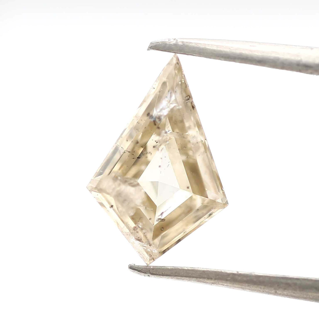 Salt and Pepper Diamond, 1.47 Ct Natural Brown Color Kite Cut Loose Diamond for Jewelry
