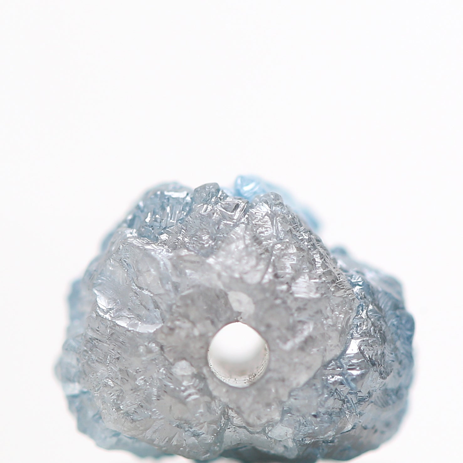 1.35 Cts Superb Natural Blue Rough Diamond Beads with 1 MM Drilled Hole