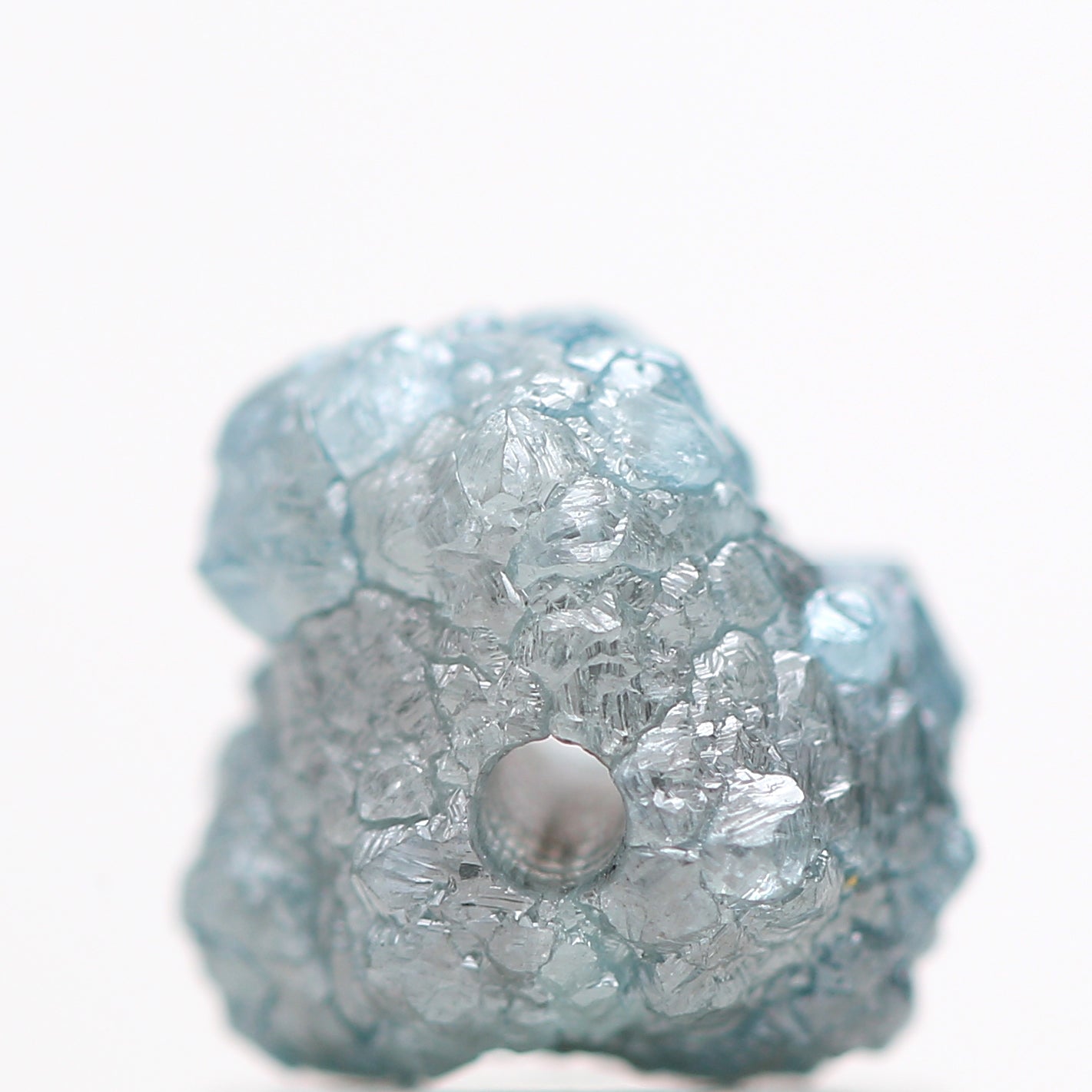 1.16 Cts Rare Natural Blue Rough Diamond Beads with 1 MM Drilled Hole, Natural Loose Diamond