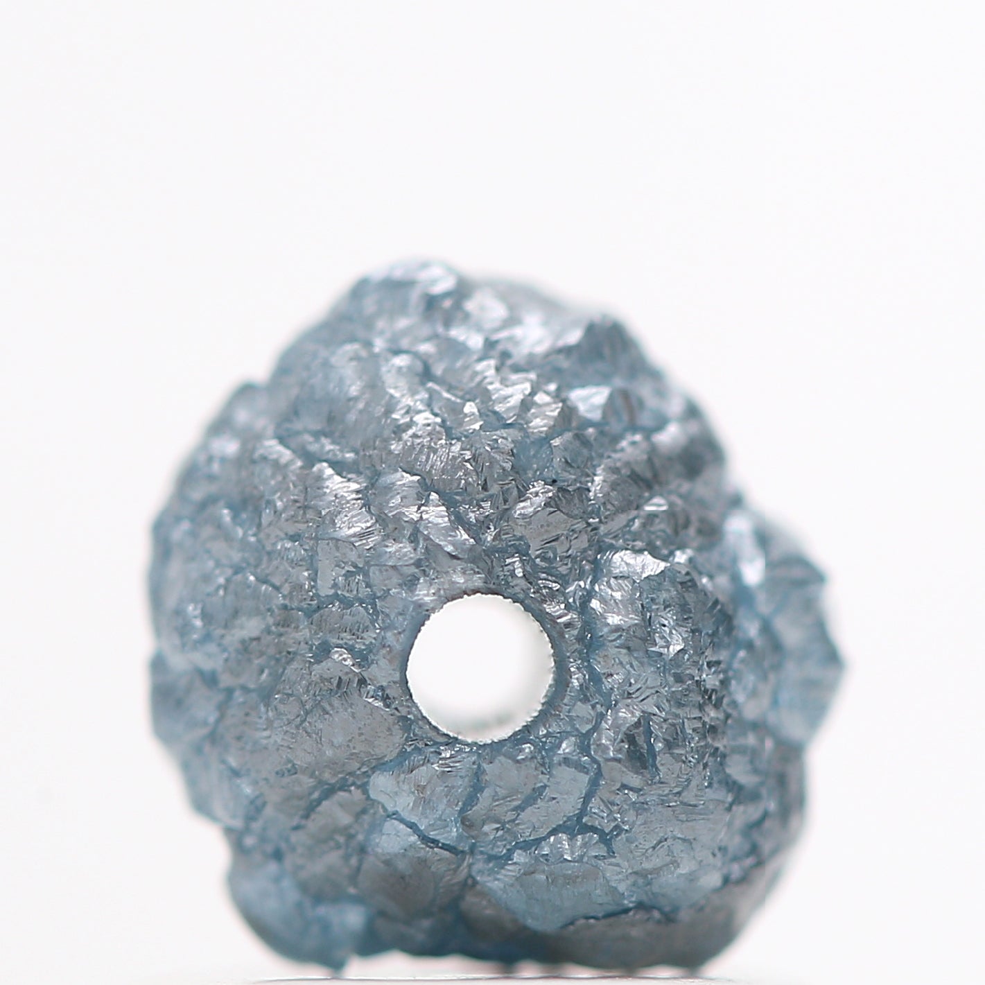 1.01 Ct Natural Blue Raw Rough Loose Diamond Beads with Drilled Hole for Jewelry