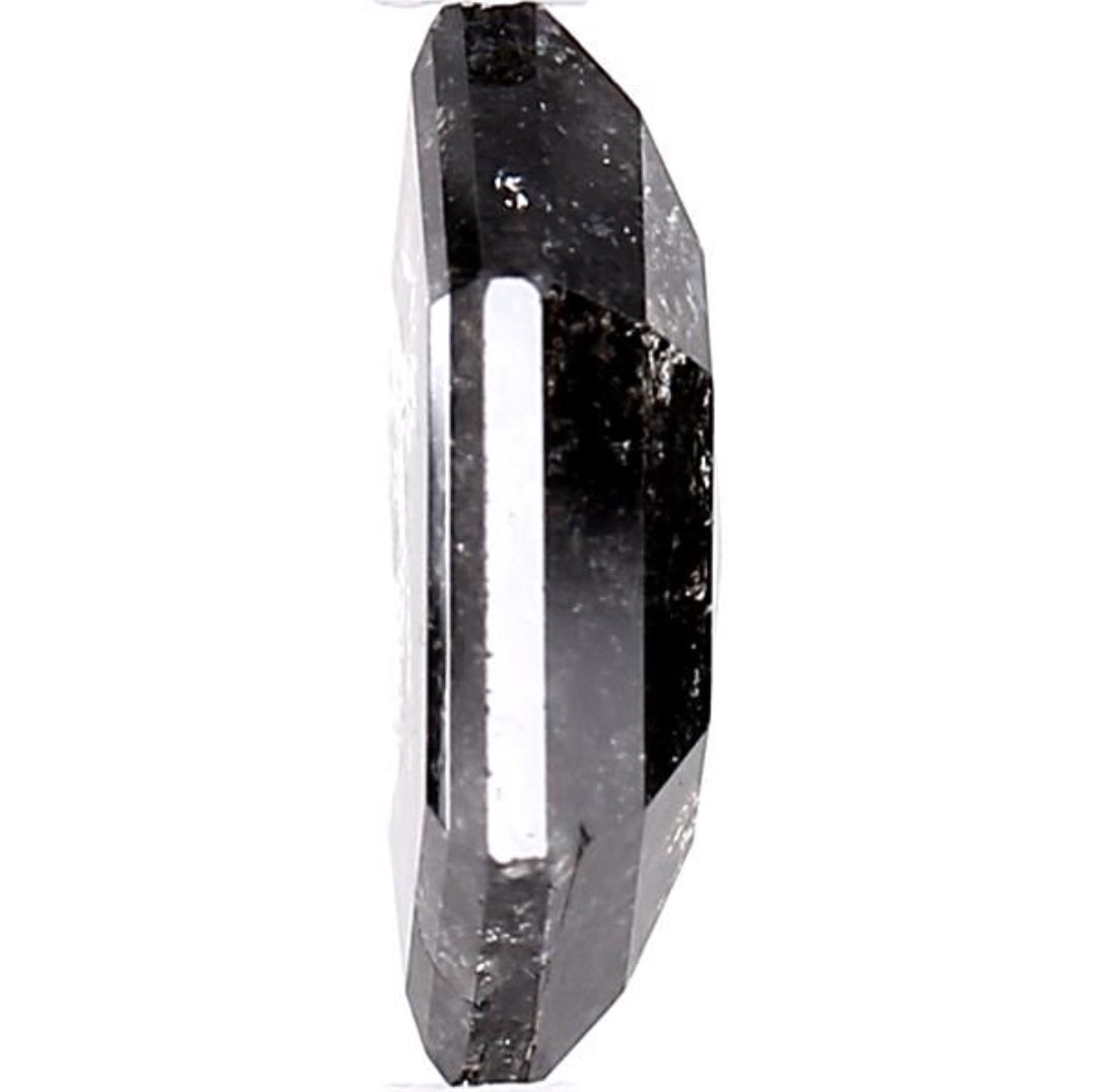 3.33 Carat Salt and Pepper Diamond, Natural Gray Color Hexagon Loose Diamond for Engagement Ring