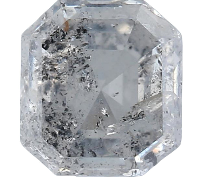 1.47 Carat Salt and Pepper Diamond, Natural Gray Color Emerald Loose Diamond for Engagement Ring
