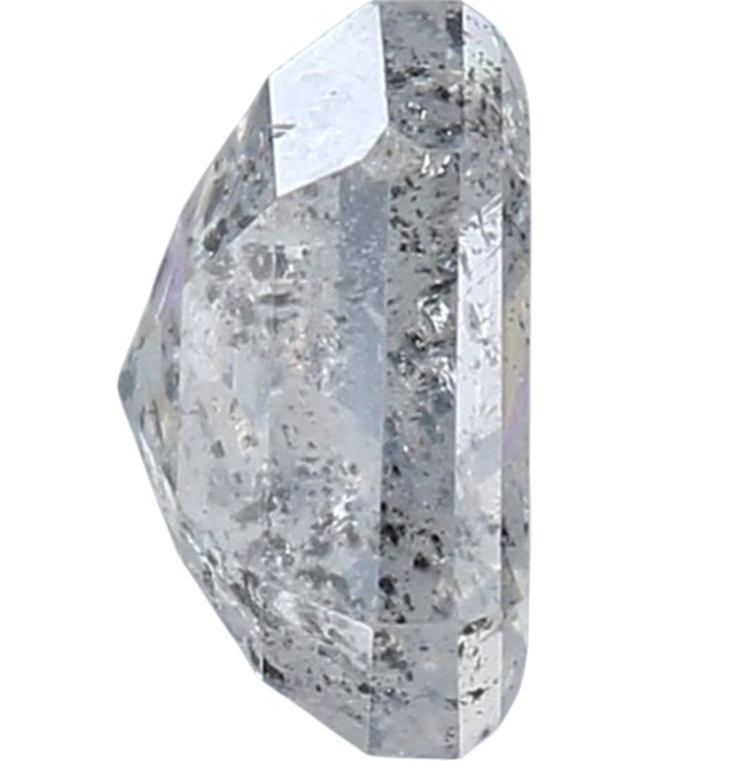 1.47 Carat Salt and Pepper Diamond, Natural Gray Color Emerald Loose Diamond for Engagement Ring