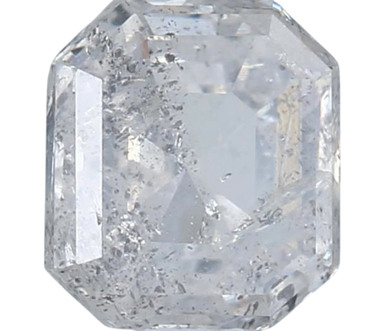 1.47 Carat Salt and Pepper Diamond, Natural Gray Color Emerald Loose Diamond for Engagement Ring