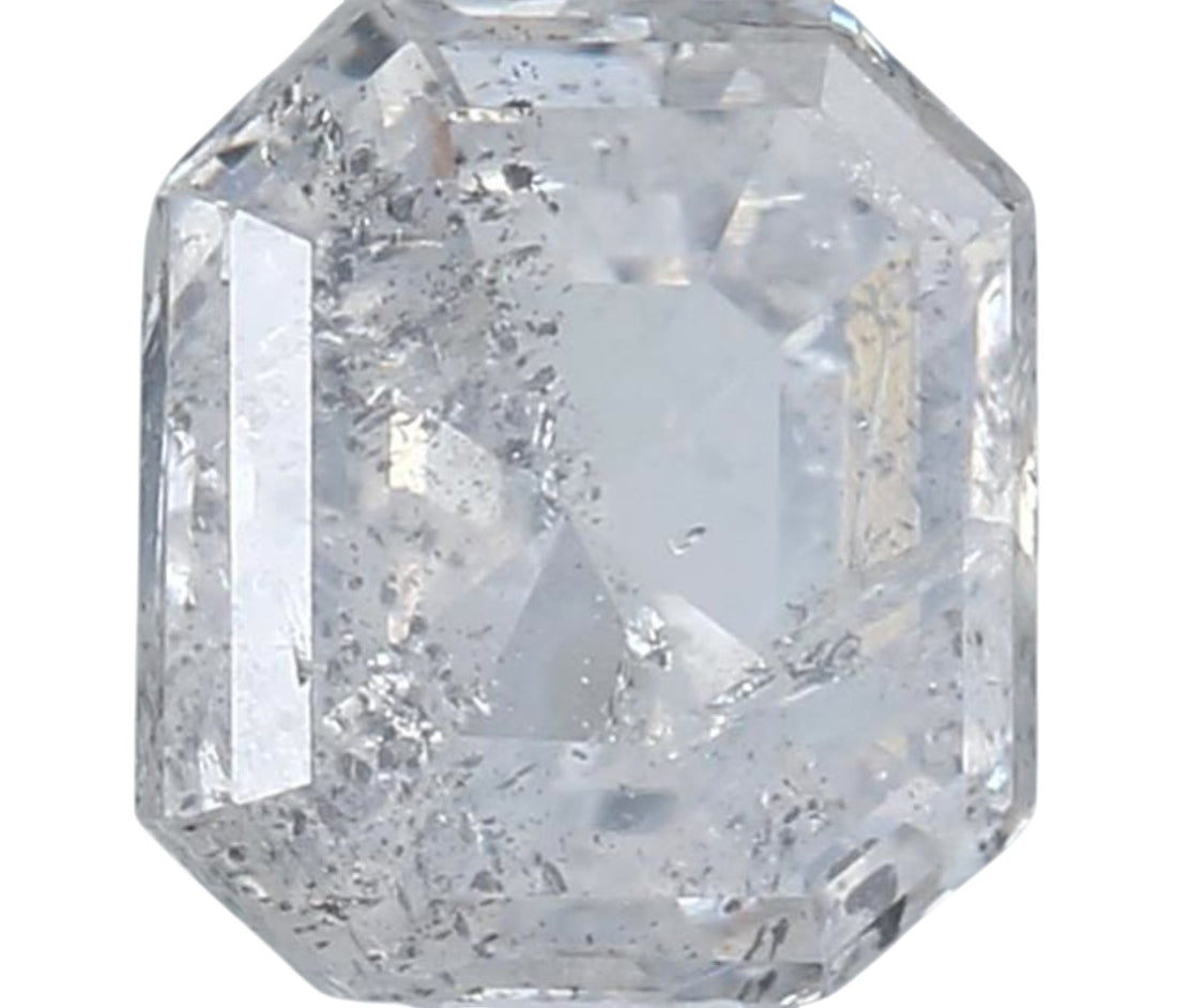 1.47 Carat Salt and Pepper Diamond, Natural Gray Color Emerald Loose Diamond for Engagement Ring