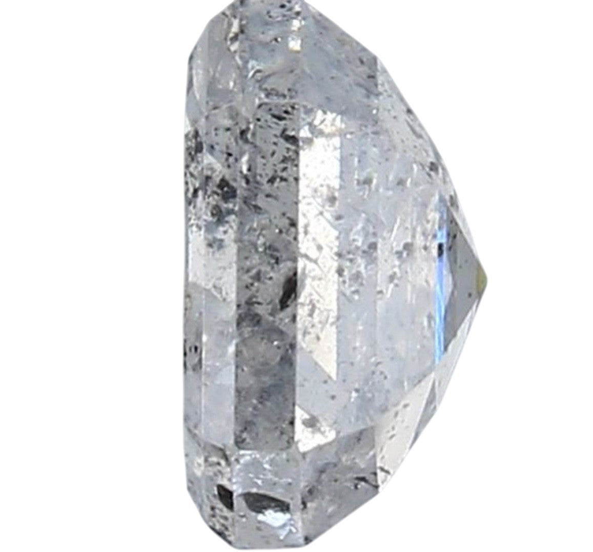 1.47 Carat Salt and Pepper Diamond, Natural Gray Color Emerald Loose Diamond for Engagement Ring