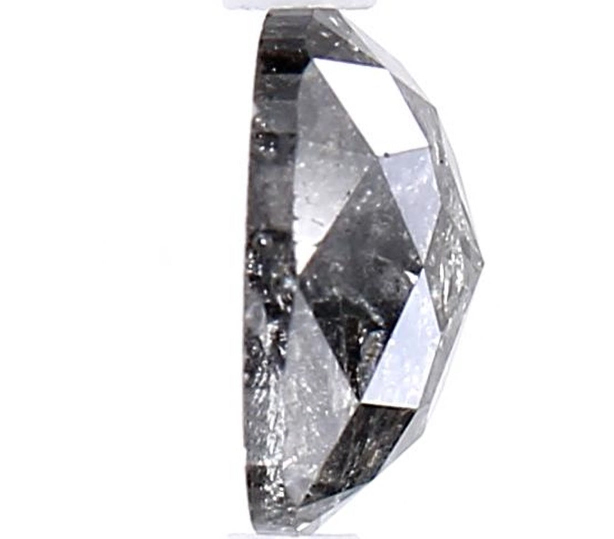 1.58 Carat Salt and Pepper Diamond, Natural Gray Color Cushion Loose Diamond for Engagement Ring