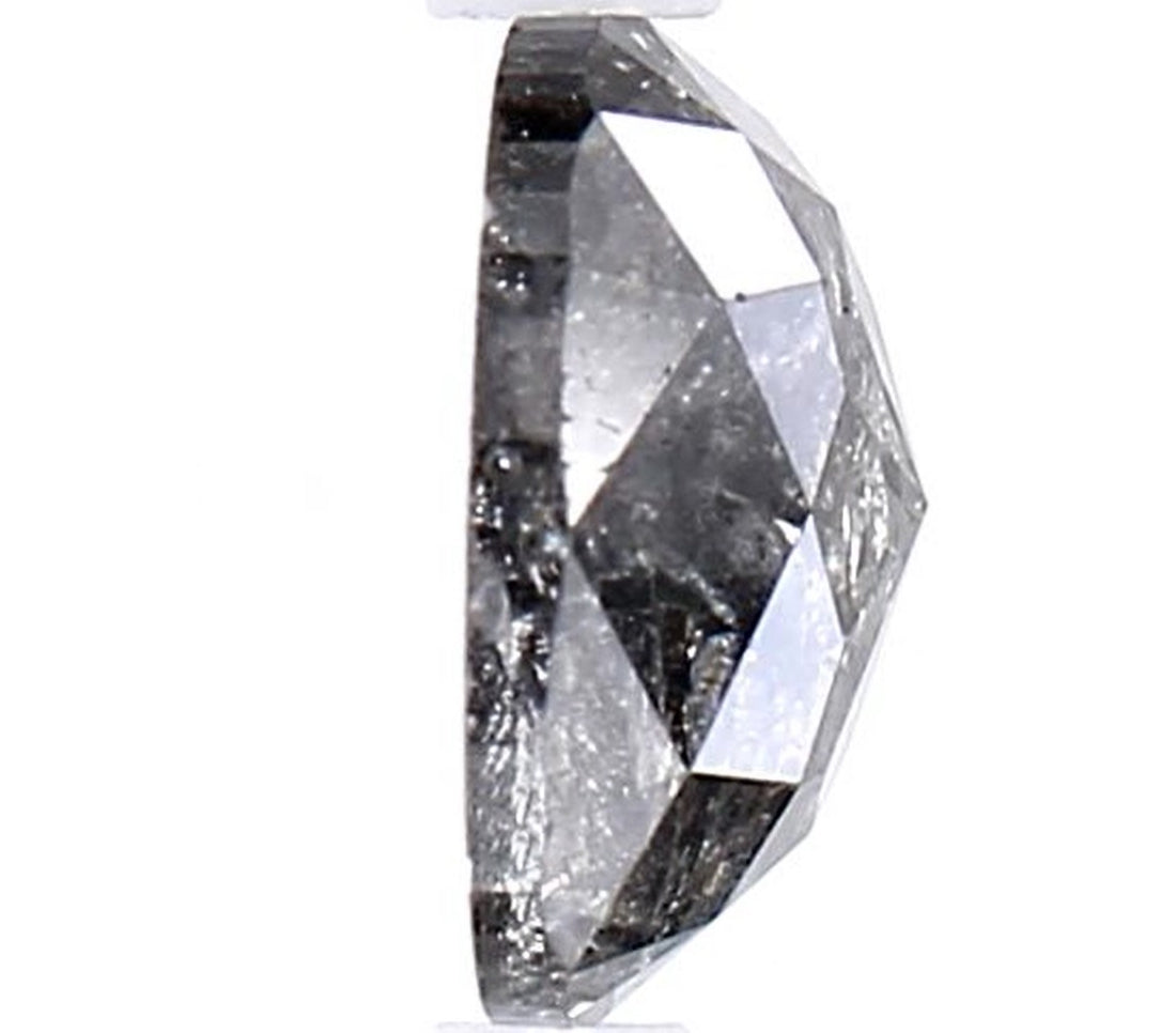 1.58 Carat Salt and Pepper Diamond, Natural Gray Color Cushion Loose Diamond for Engagement Ring