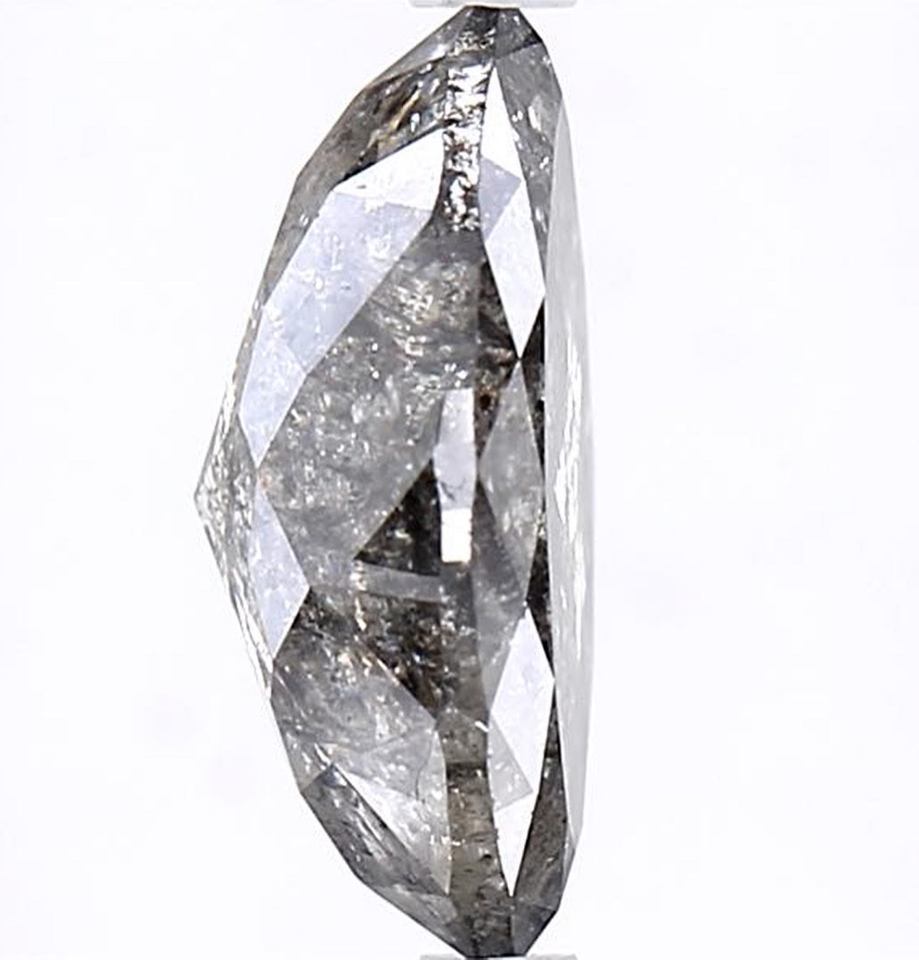 2.30 Carat Salt and Pepper Diamond, Natural Gray Color Marquise Loose Diamond for Engagement Ring