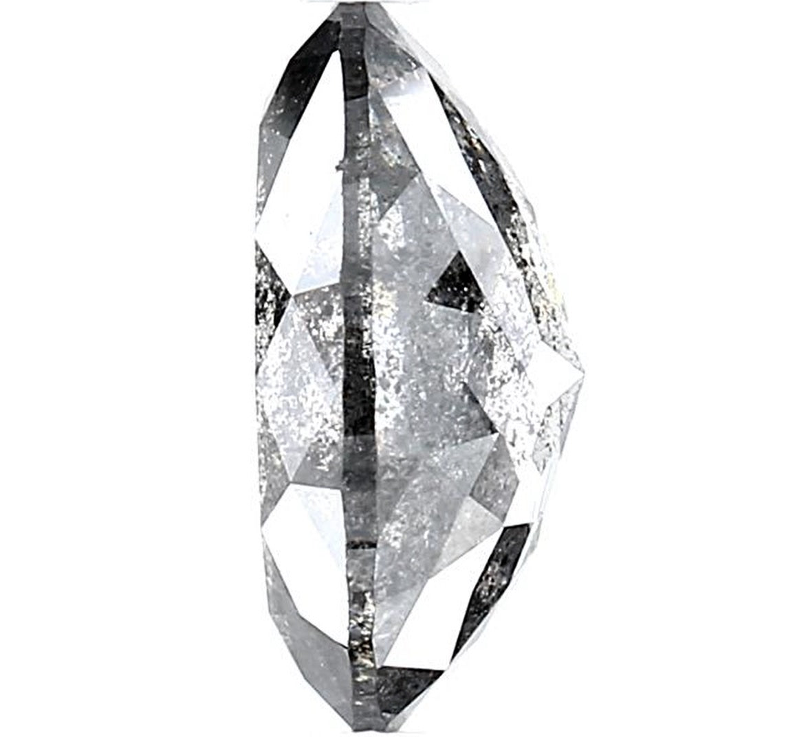3.17 Carat Salt and Pepper Diamond, Natural Gray Color Oval Loose Diamond for Engagement Ring