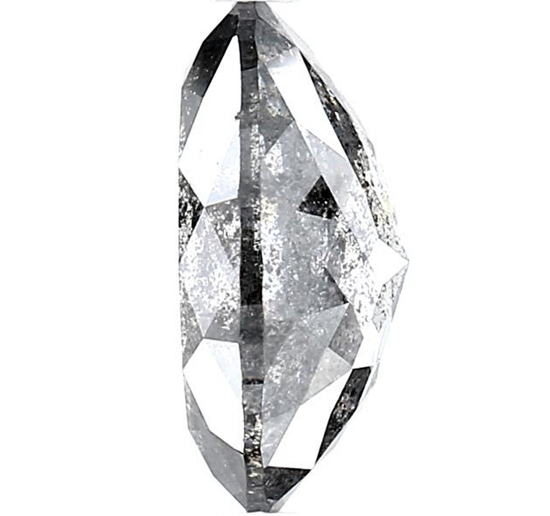 3.17 Carat Salt and Pepper Diamond, Natural Gray Color Oval Loose Diamond for Engagement Ring