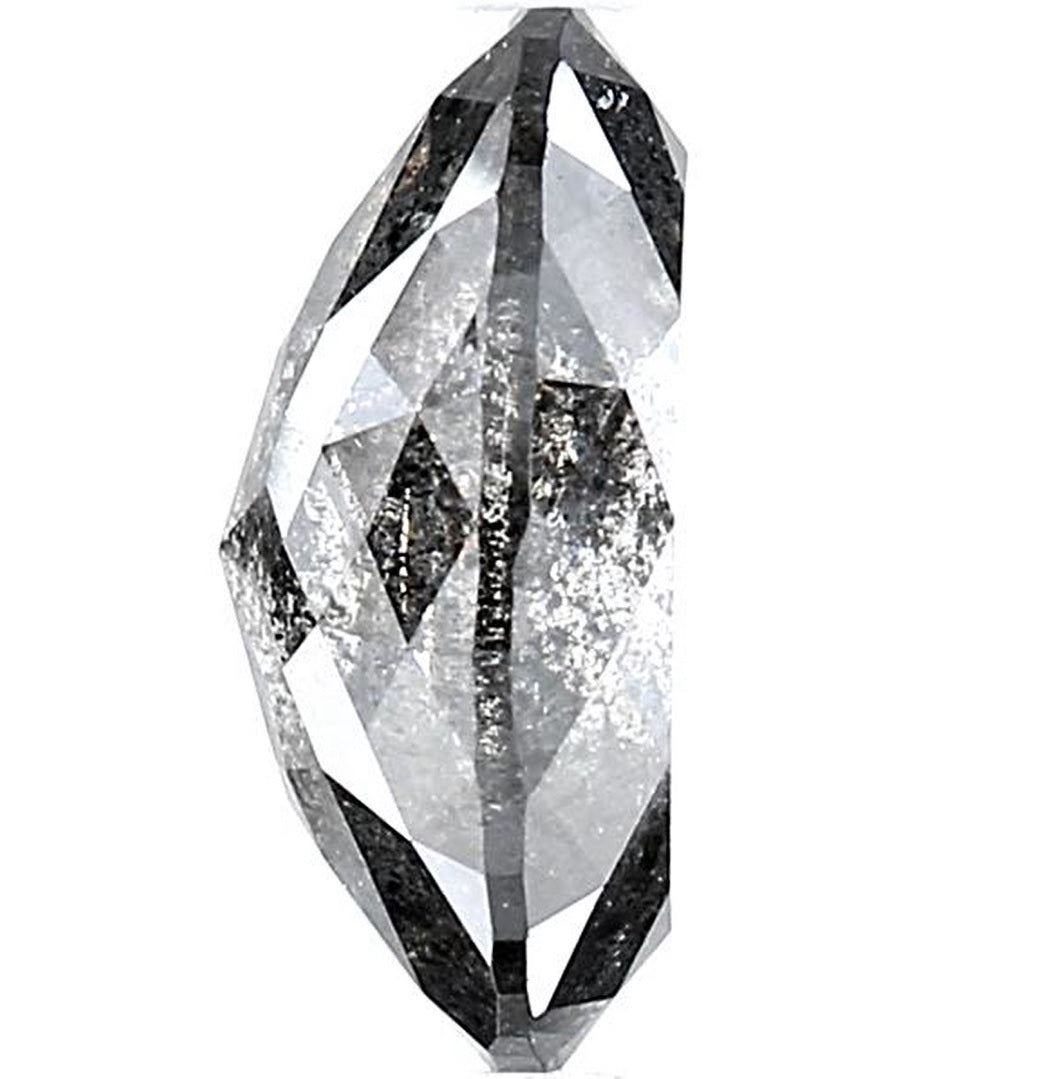 3.17 Carat Salt and Pepper Diamond, Natural Gray Color Oval Loose Diamond for Engagement Ring